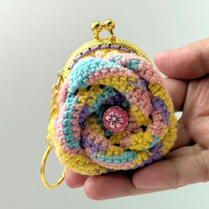 彩云旋花・钩针口金零钱包 | 5cm口金 - 零钱包 - 棉．麻 多色