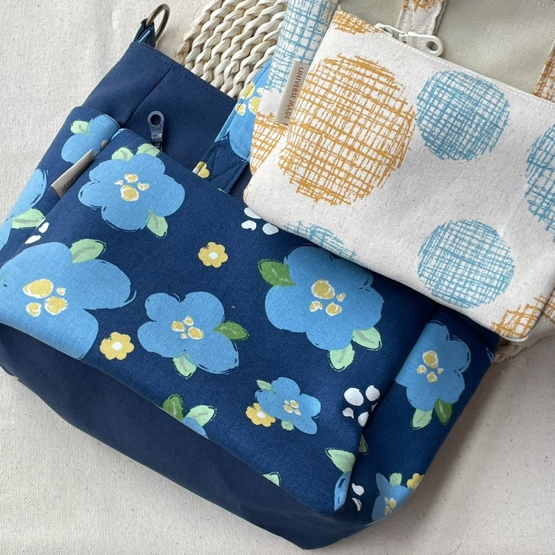 多层踏青包 - 手提包/手提袋 - 棉．麻 多色