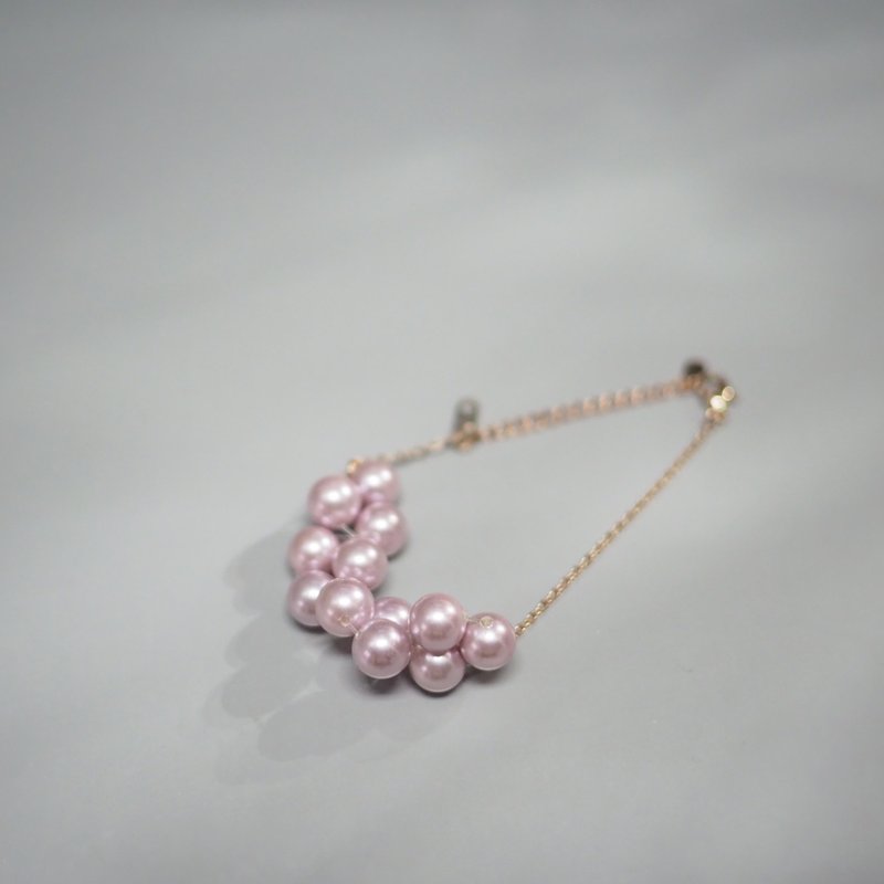 独家-极简质感 | 深海云朵珍珠手链手链 | 粉紫光色 - 手链/手环 - 珍珠 紫色