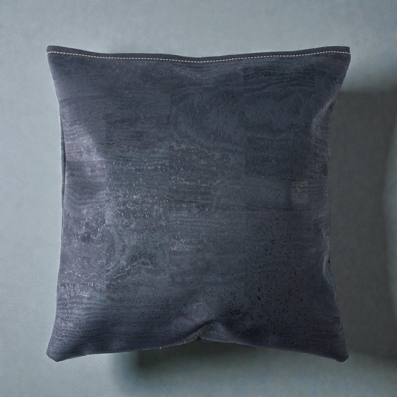 软木皮革抱枕套 (海军蓝) - 枕头/抱枕 - 环保材料 蓝色