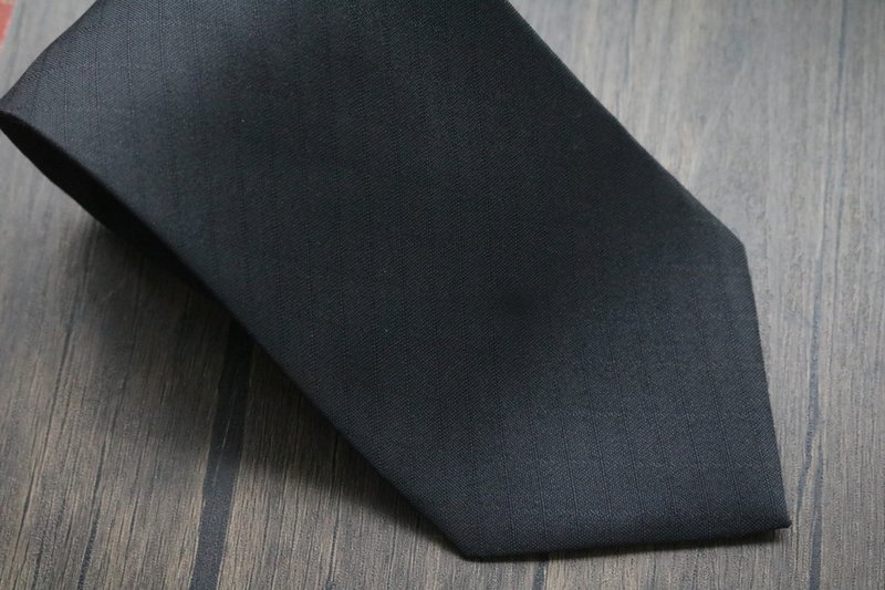 黑色暗纹真丝商务领带绅士风度tie礼盒装 - 领带/领带夹 - 丝．绢 黑色