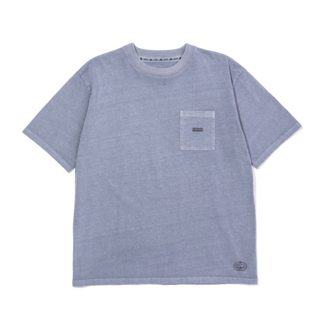 日本限定 POLER PRM PIGMENT DYE TEE 日式染洗仿旧TEE / 灰蓝色 - 男装上衣/T 恤 - 棉 蓝色