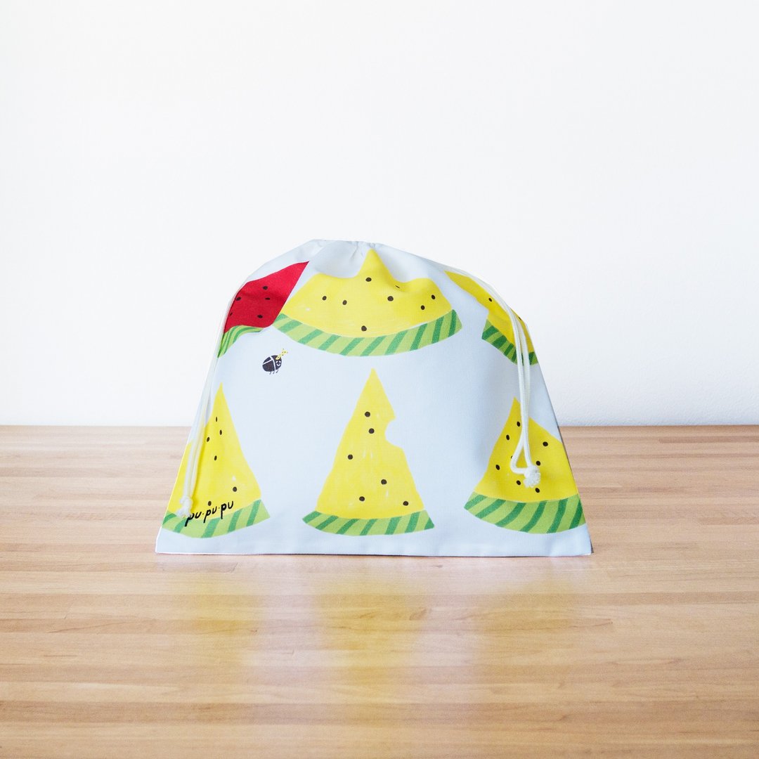 Pupupu purse yellow watermelon - 其他 - 棉．麻 黄色