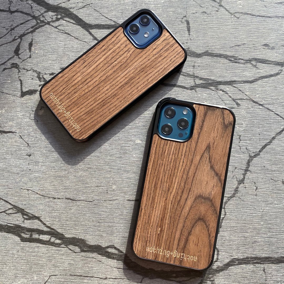 手做木制IPhone 12 mini /12 /12 Pro /12 Pro Max - 手机壳/手机套 - 木头 咖啡色