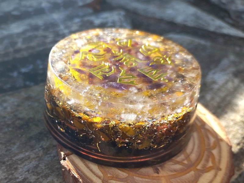 准提咒铜螺旋奥刚能量塔 | 冥想打坐辅具 - 摆饰 - 水晶 紫色