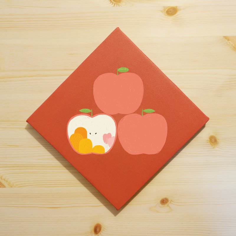 平平安安 - 小黄间新春年菜无框画 - 海报/装饰画/版画 - 棉．麻 红色