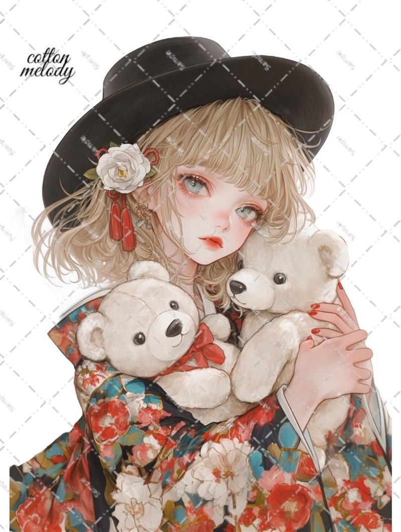 原创贴纸 no.7708 人物贴纸 原创贴纸 人物贴纸 女孩贴纸 原创人物贴纸 - 贴纸 - 纸 