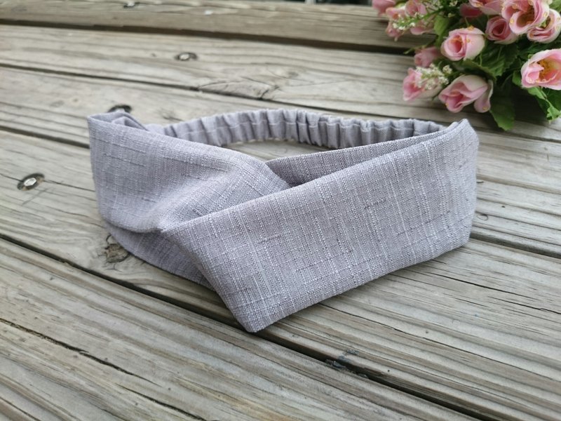 素色竽头交叉款发带 hairband  *SK* - 发带/发箍 - 棉．麻 