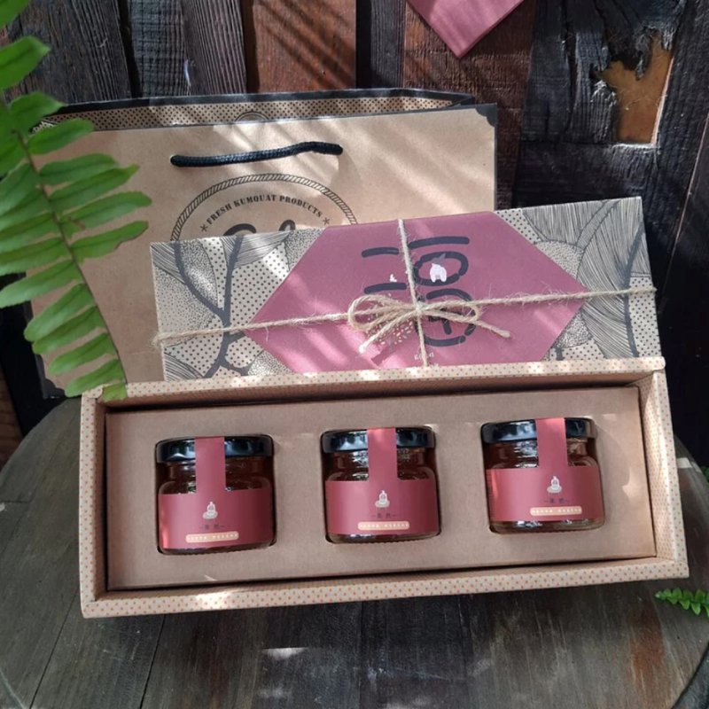 【联名企划 - 果然制物所】新春金桔果酱50g*3入-附提袋 - 果酱/抹酱 - 新鲜食材 