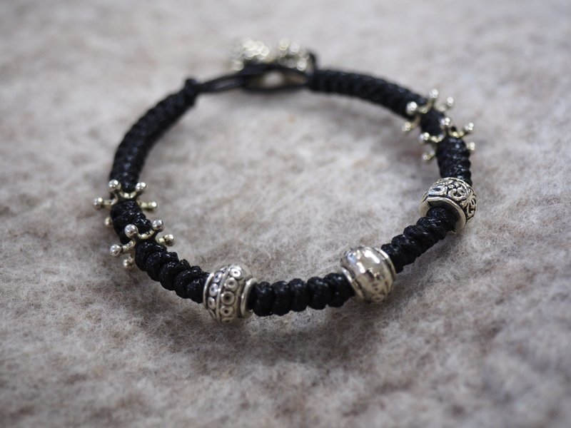 银饰蜡线手绳 手链 - 手链/手环 - 其他材质 多色