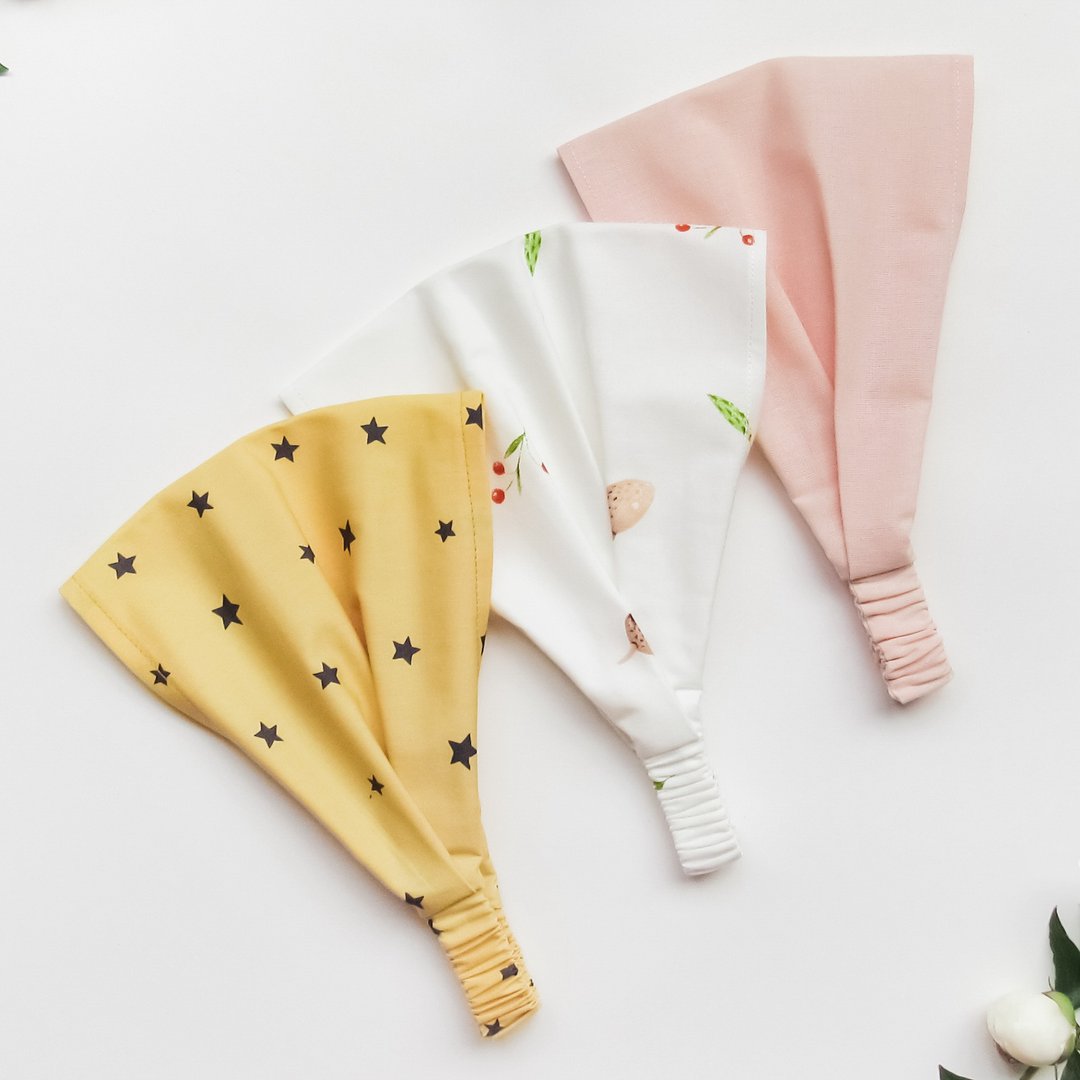 Wide headband sewing pattern &amp; tutorial , DIY kerchief 25 sizes Digital Download - 手工艺教程/工具书 - 其他材质 