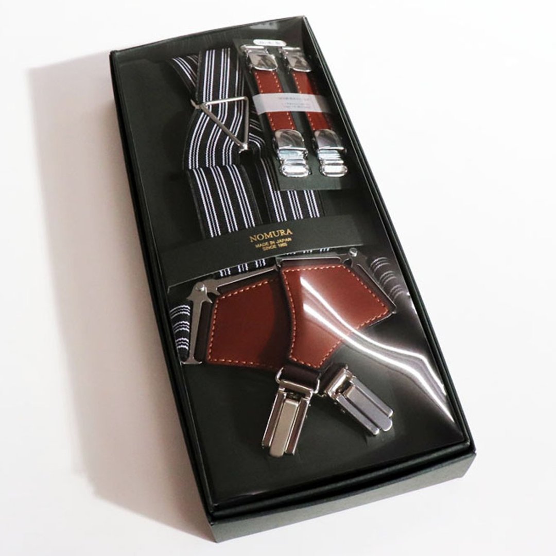 Holster Suspenders Leather Yukitsuri Deals Set Formal Gift NOMURA - 其他 - 真皮 黑色