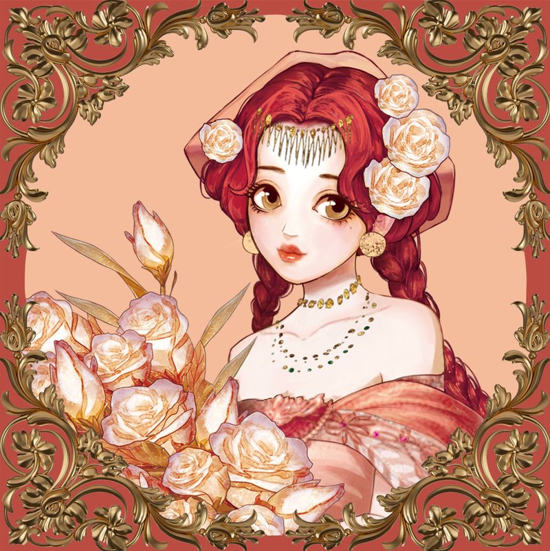 卡通女孩彩色贴纸Ingrid - 贴纸 - 纸 多色
