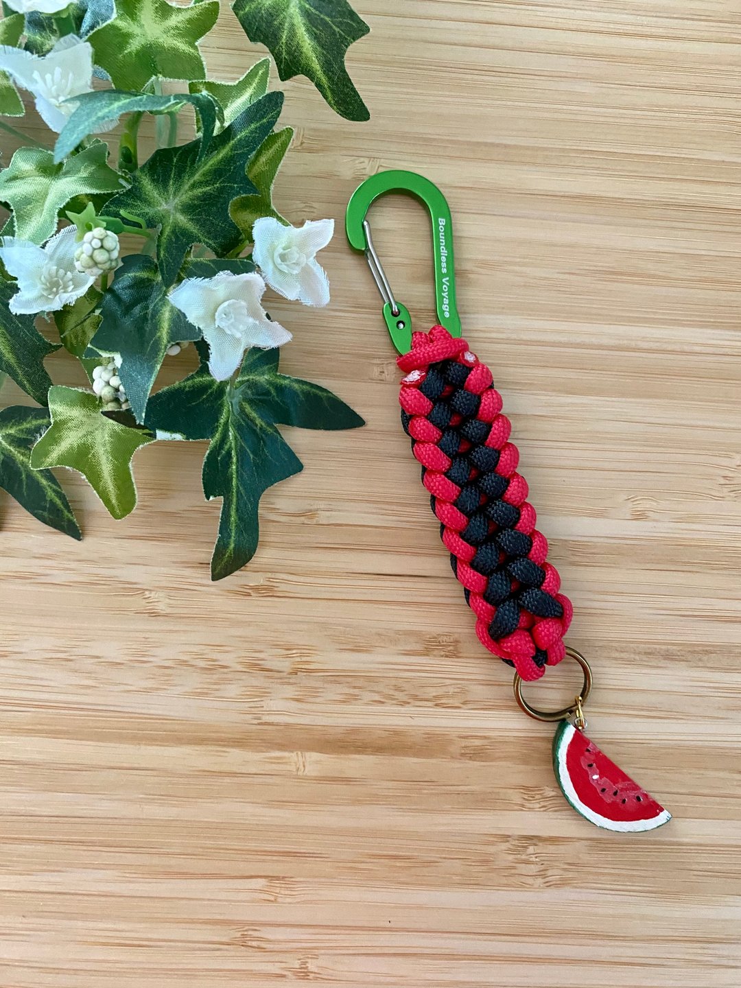 Paracord Watermelon Keychain Keyring - 钥匙链/钥匙包 - 其他材质 