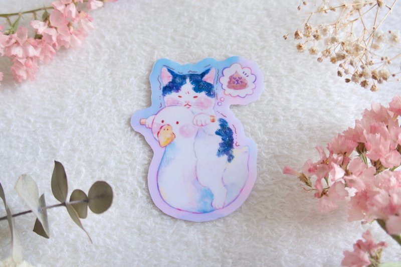 稳稳站着的猫咪贴纸 - 贴纸 - 纸 