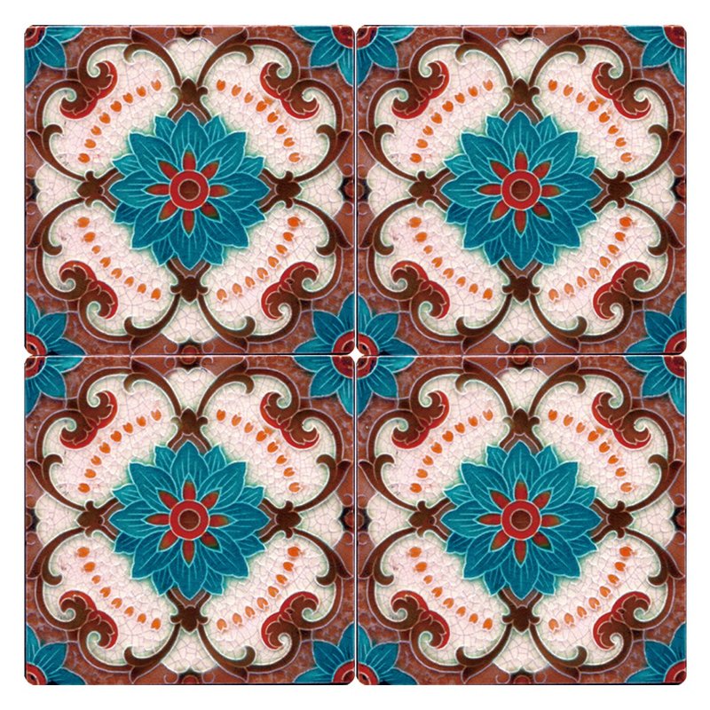 蓝色花杯垫组 - 杯垫 - 其他金属 蓝色