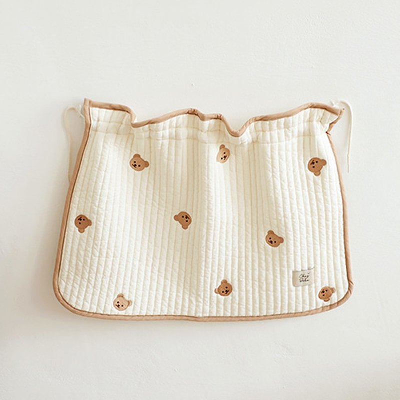 韩国Chezbebe 经典小熊刺绣汽车遮阳帘 - 婴儿车/手推车 - 棉．麻 