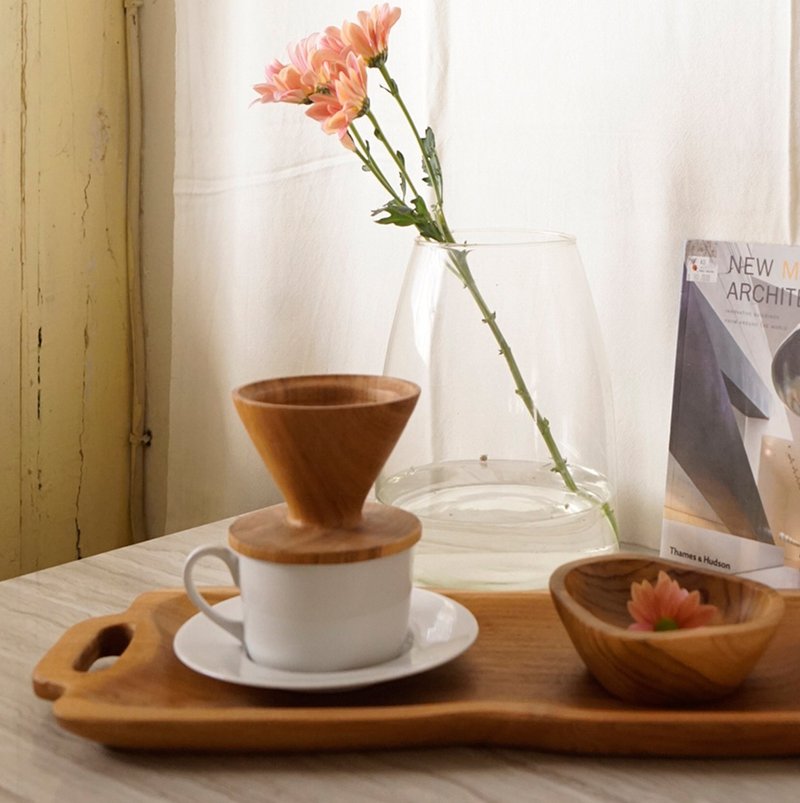 Ulir V60 Dripper - 咖啡壶/周边 - 木头 卡其色