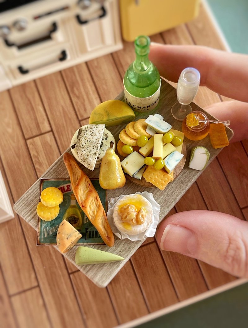 用于玩具屋的微型起司套装 - 玩偶/公仔 - 其他金属 多色