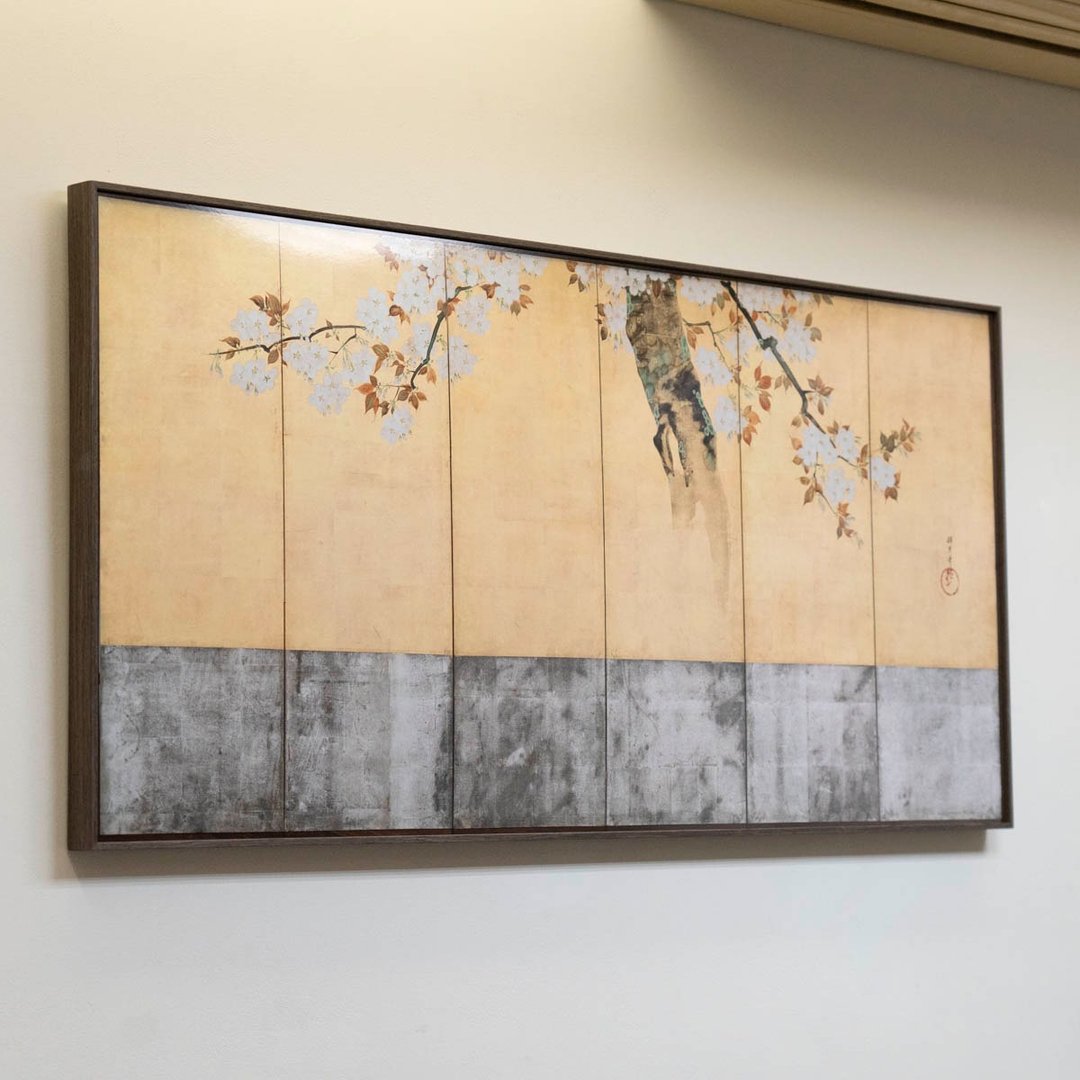 【日本琳派 / 艺术挂画】酒井抱一  |  樱图屏风 - 海报/装饰画/版画 - 纸 