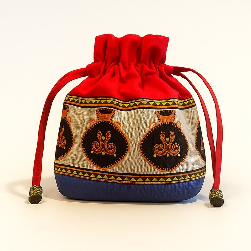 部落之心 | 传统图腾收纳袋 - 化妆包/杂物包 - 棉．麻 