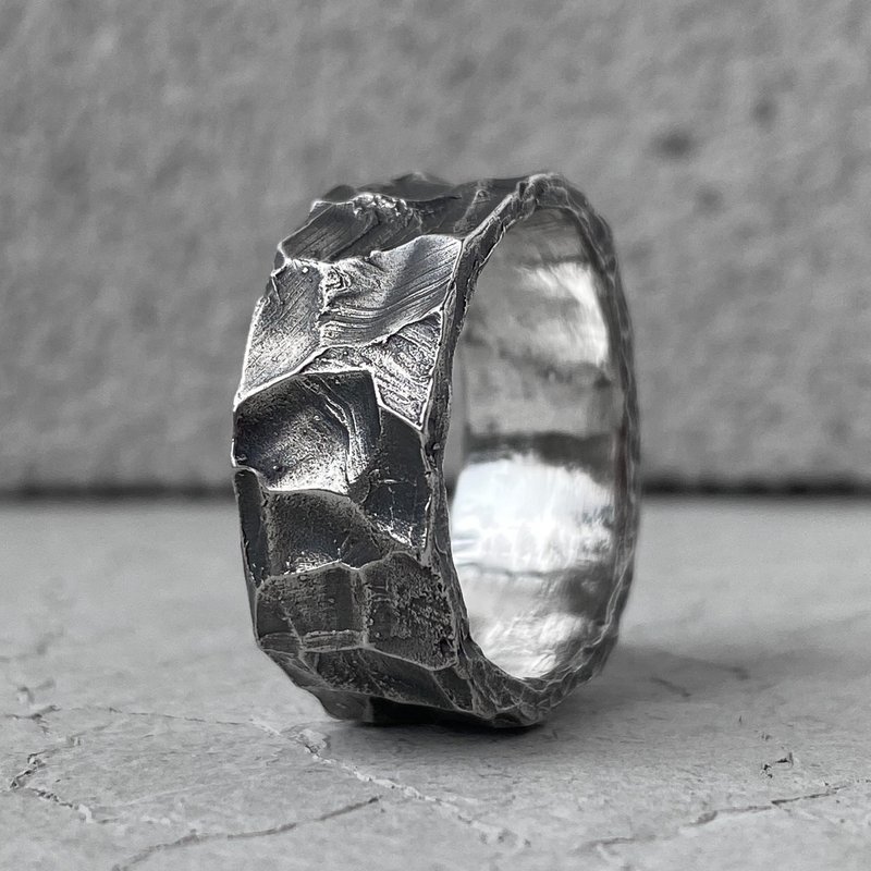 wave ring - 戒指 - 纯银 