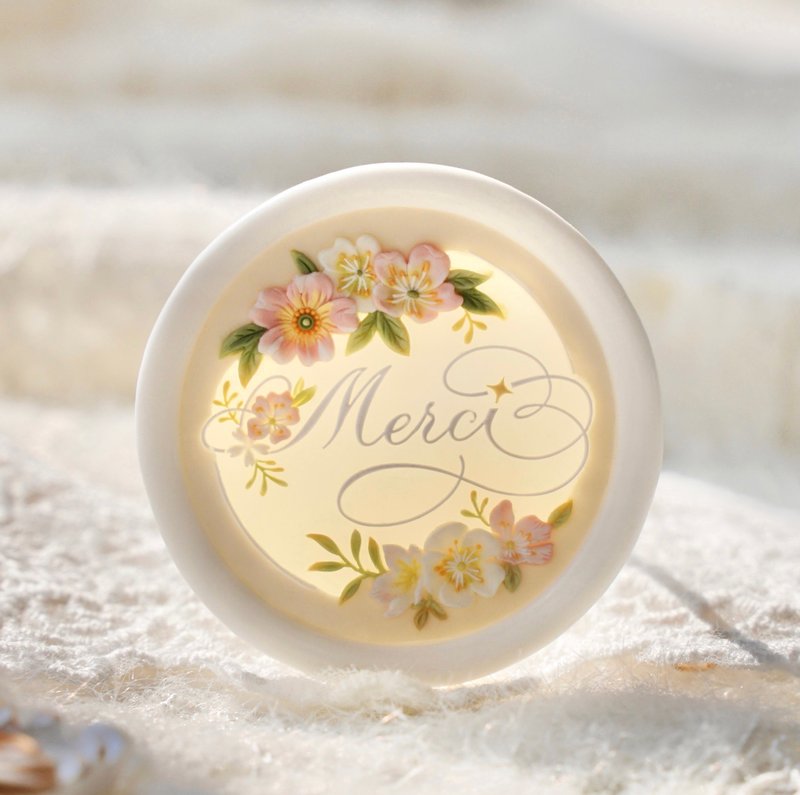 法语merci谢谢 原创设计火漆封蜡印 - 印章/印台 - 铜/黄铜 