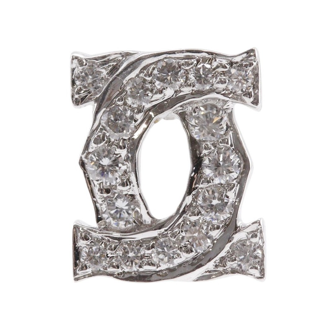 【日本直送】卡地亚 CARTIER 2C 锁头系列 单边耳环 18K白K金 钻石 约0.9g 中性【二手】 - 耳环/耳夹 - 贵金属 银色