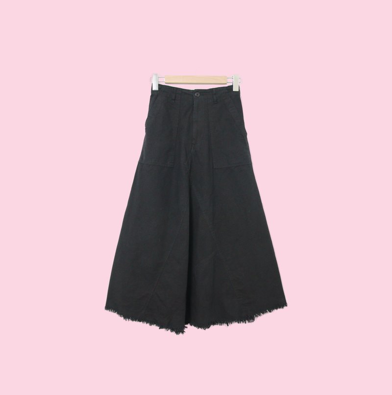 Back to Green-复古丹宁长裙32.5-39腰可穿//ds-10 vintage skirt - 裙子 - 棉．麻 
