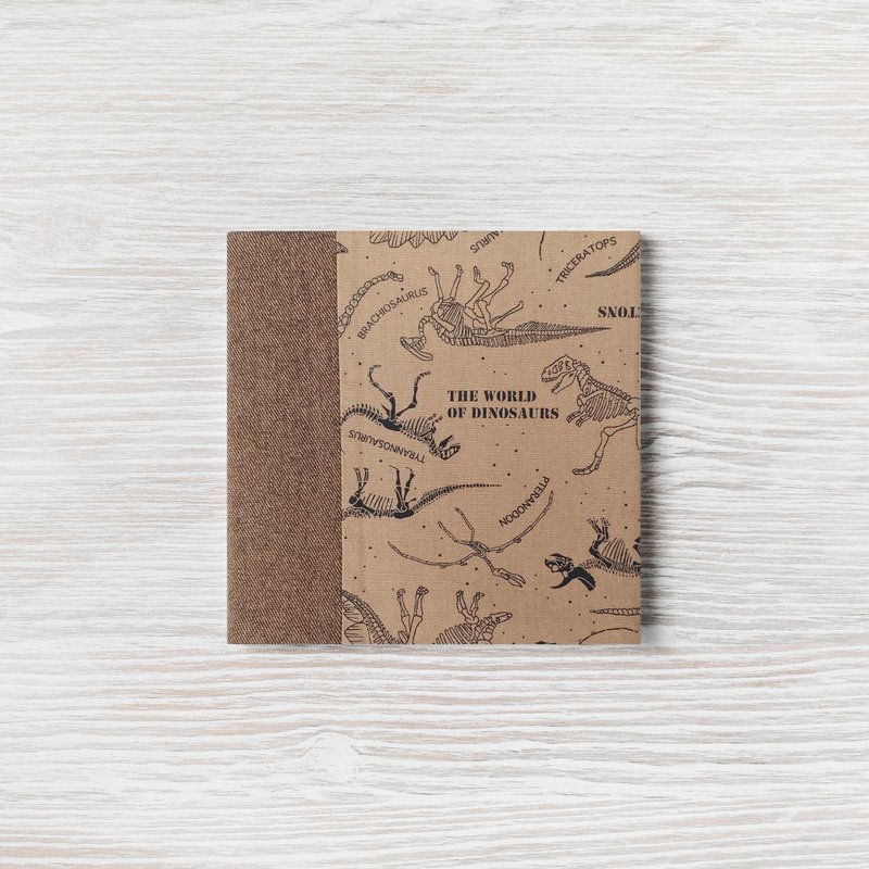 恐龙布书衣 附笔记本 - 笔记本/手帐 - 棉．麻 咖啡色