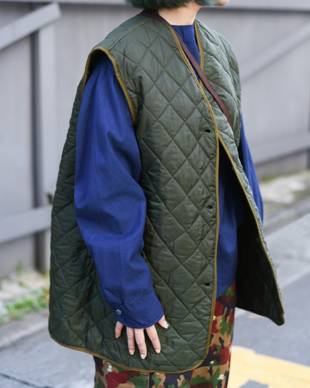 英军公发衍缝背心 / Vintage 古着 / 欧洲军装 - 男装背心 - 棉．麻 绿色