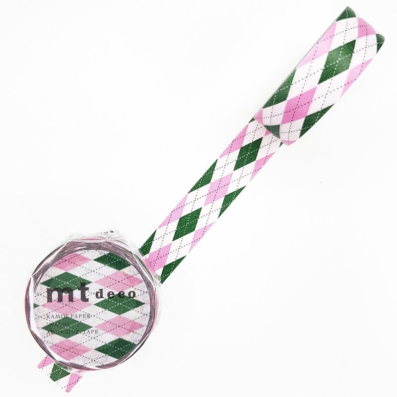 mt Deco 和纸胶带 / 粉红菱格纹 (MT01D444) / 2020SS - 纸胶带 - 纸 粉红色