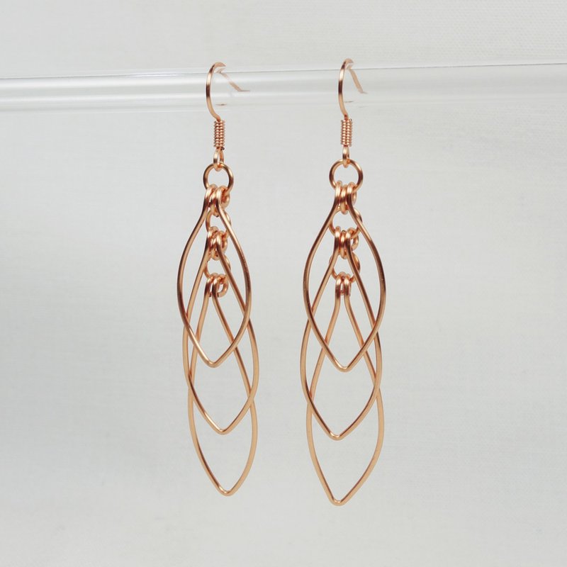 三叶子 - 耳环/耳夹 - 其他金属 