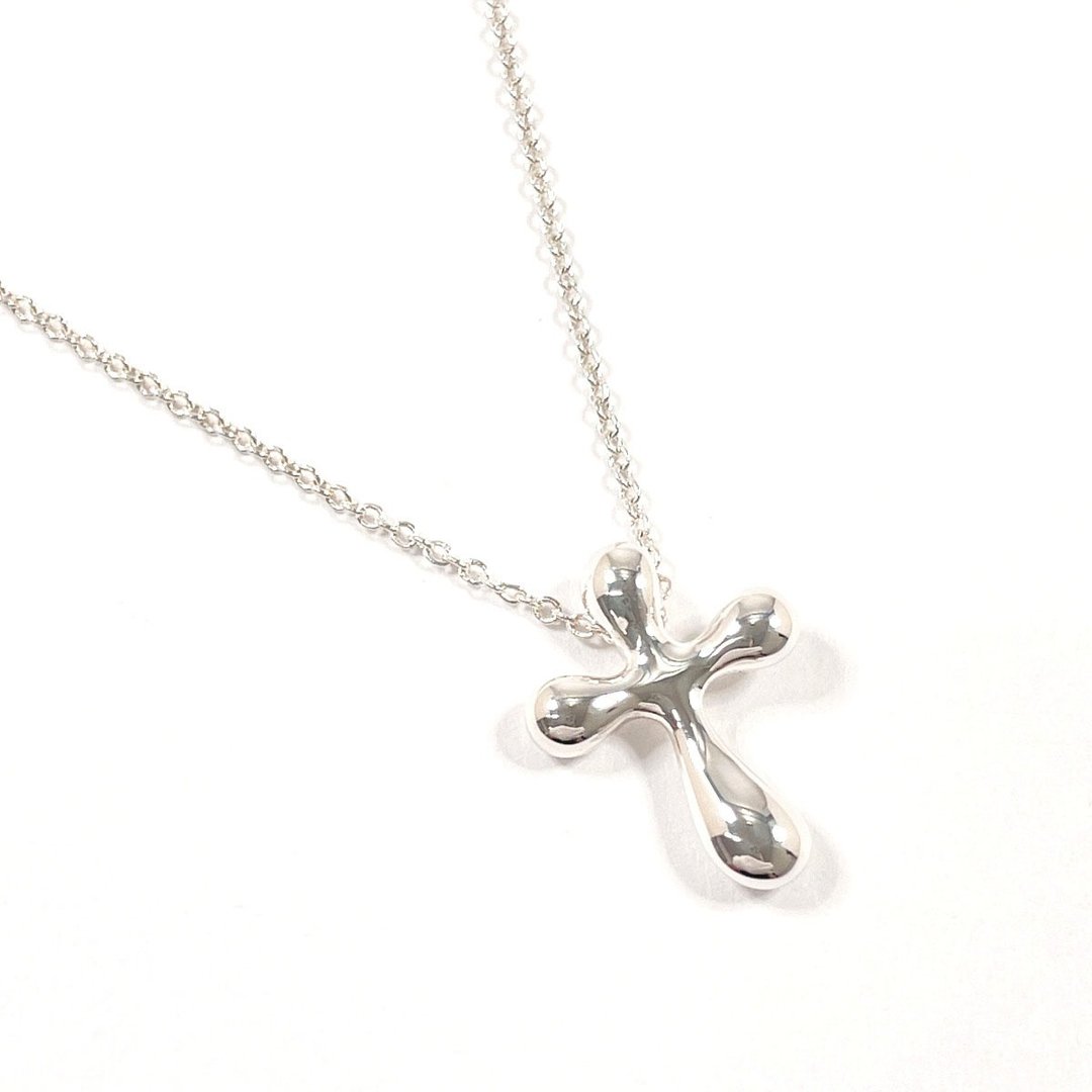 【日本直送 二手美品】蒂芙尼 TIFFANY&Co. 项链 十字架 迷你款 Elsa Peretti 银 925 饰品 经抛光处理 - 项链 - 纯银 银色