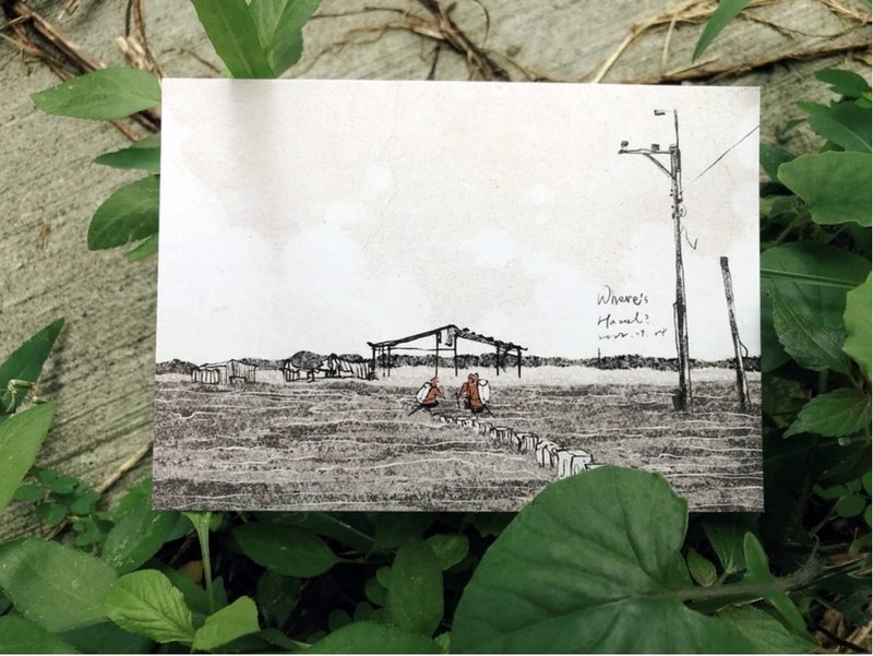 鸭宝 Where's Hazel_台湾山岳系列插画明信片 - 卡片/明信片 - 纸 绿色