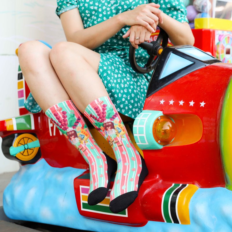 【小创袜】儿时记忆-怀旧零食 怀旧袜 复古袜 运动袜 登山袜 零食 - 袜子 - 环保材料 绿色