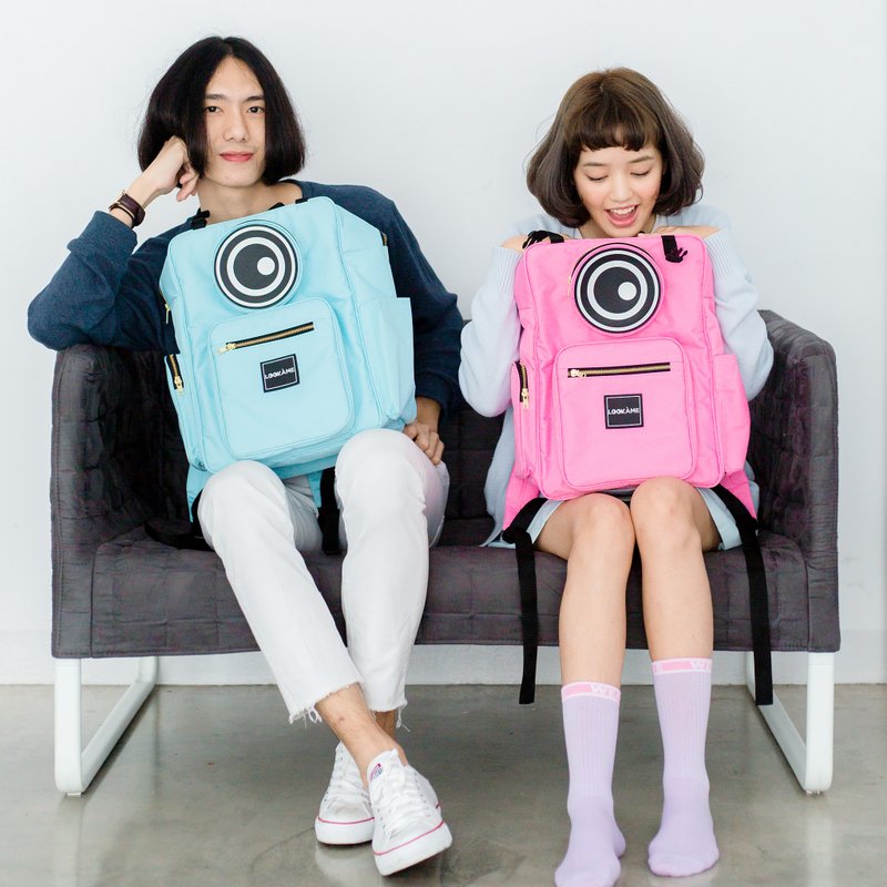 单眼怪兽后背包-粉红色 - 后背包/双肩包 - 其他材质 多色