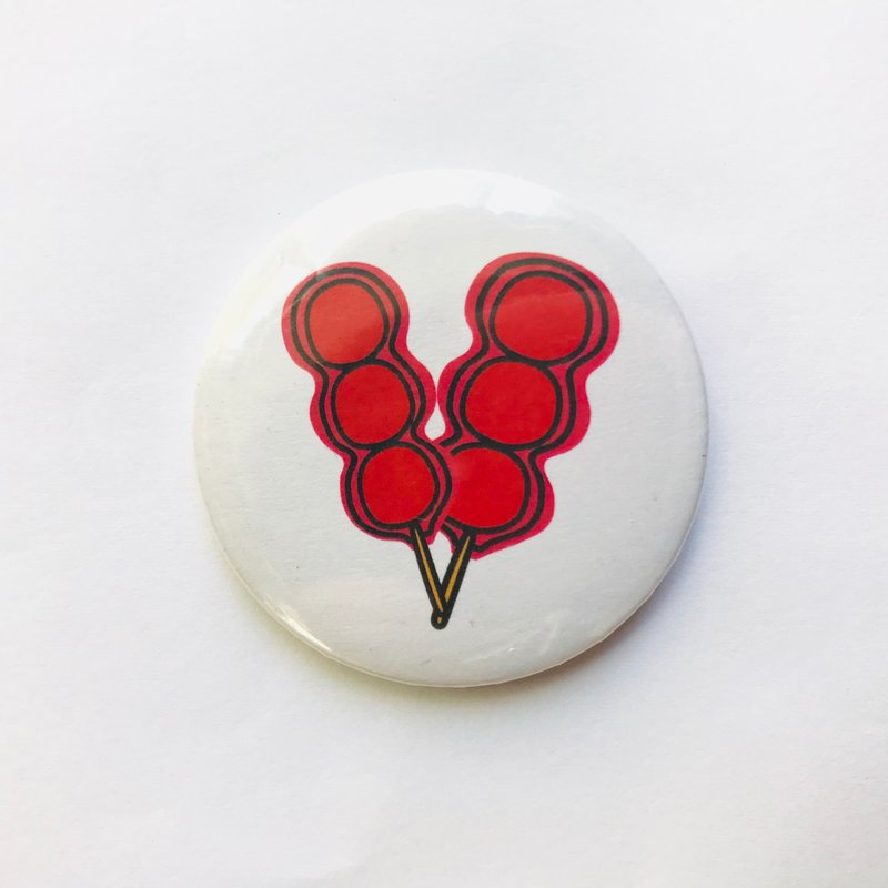 台湾味 经典零食美食 插画图案 徽章/别针-糖葫芦 - 徽章/别针 - 其他金属 多色