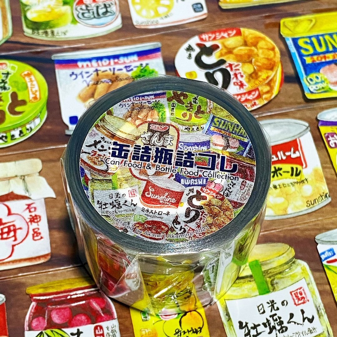 茜色 - 原创超市系列 Can Food & Bottle Food Collection PET - 纸胶带 - 纸 