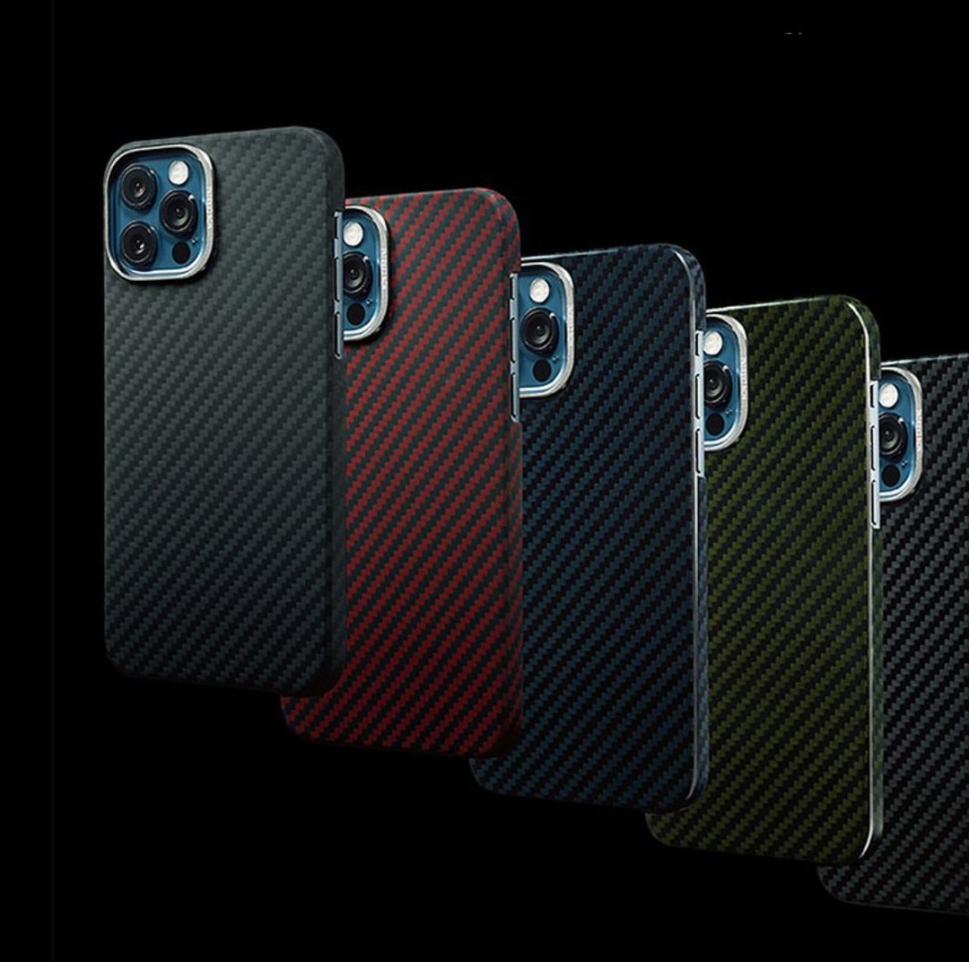 【iPhone12系列】 经典防弹纤维防手机壳 - 手机壳/手机套 - 碳纤维 黑色