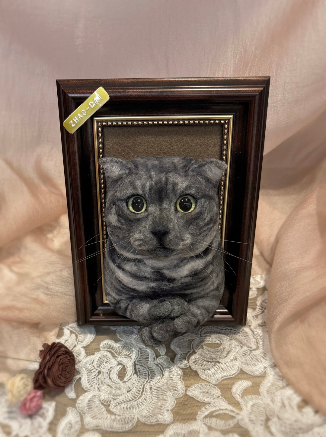 定制化宠物羊毛毡 拟真猫咪狗狗 - 订制抱枕/饰品 - 羊毛 