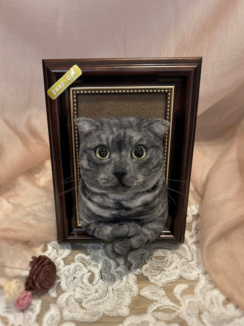 定制化宠物羊毛毡 拟真猫咪狗狗 - 订制抱枕/饰品 - 羊毛 