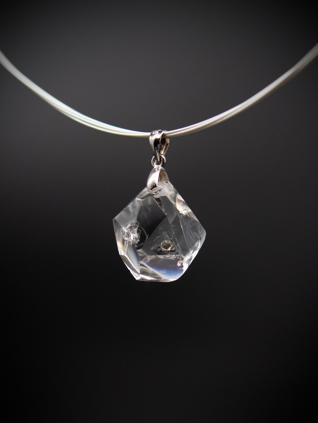 油胆水胆水晶 随形切面 吊坠 - 吊饰 - 水晶 
