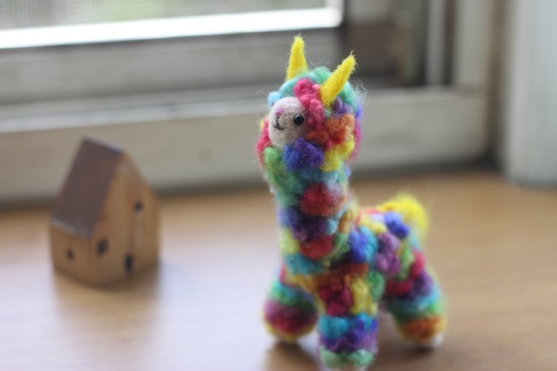 2016年新色 彩色羊驼 手染彩虹色~~~有多种颜色可选择 - 玩偶/公仔 - 羊毛 多色