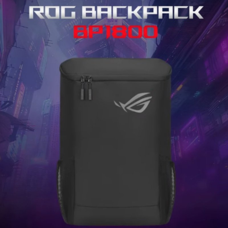 ASUS 华硕 ROG Backpack 电竞后背包 (BP1800) -适用18寸以下笔 - 后背包/双肩包 - 聚酯纤维 黑色