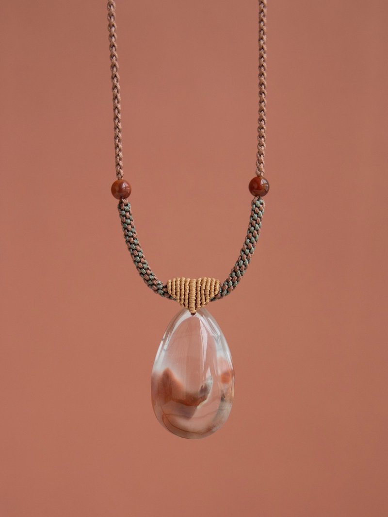 红狐招财手 天然红兔毛水晶 吊坠项链 - 项链 - 水晶 