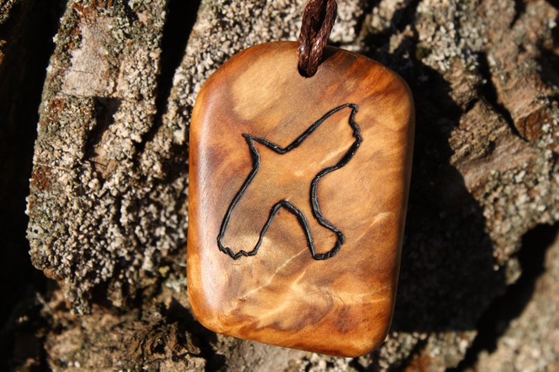 Pendant Bird ART Spiritual development Spiritual growth Birch burl wood Talisman - 项链 - 木头 