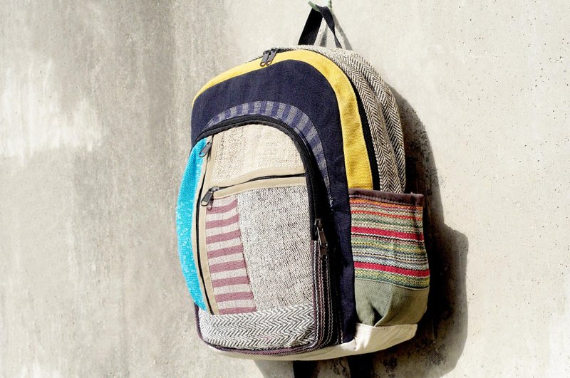 限量一件 手工拼接设计后背包 / 肩背包 / BOHO登山包 / 旅行包 - 自然森林旅行民族风拼接 - 后背包/双肩包 - 其他材质 多色