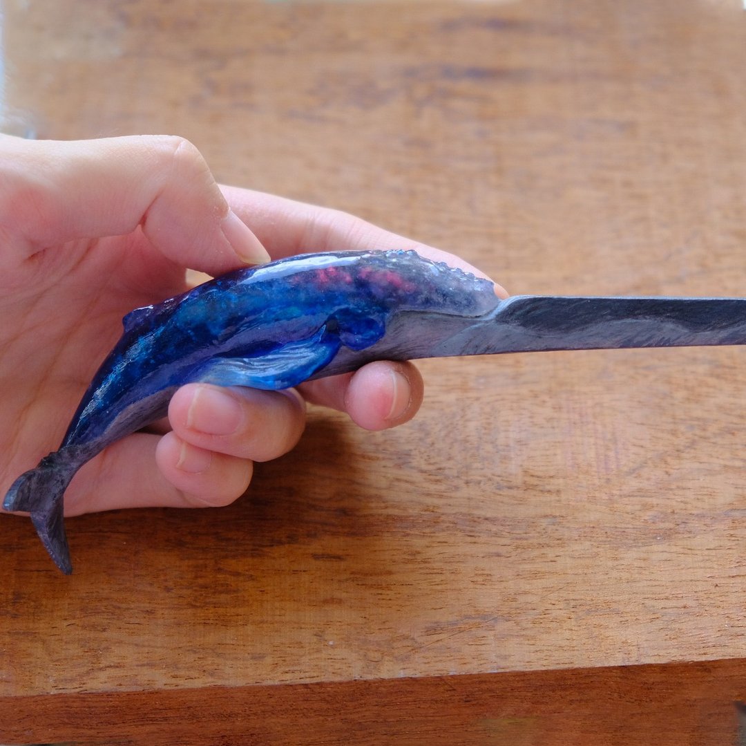 彦翔定制的鲸鱼魔杖【Fantastic Beast Whale Wand】 - 摆饰 - 粘土 蓝色