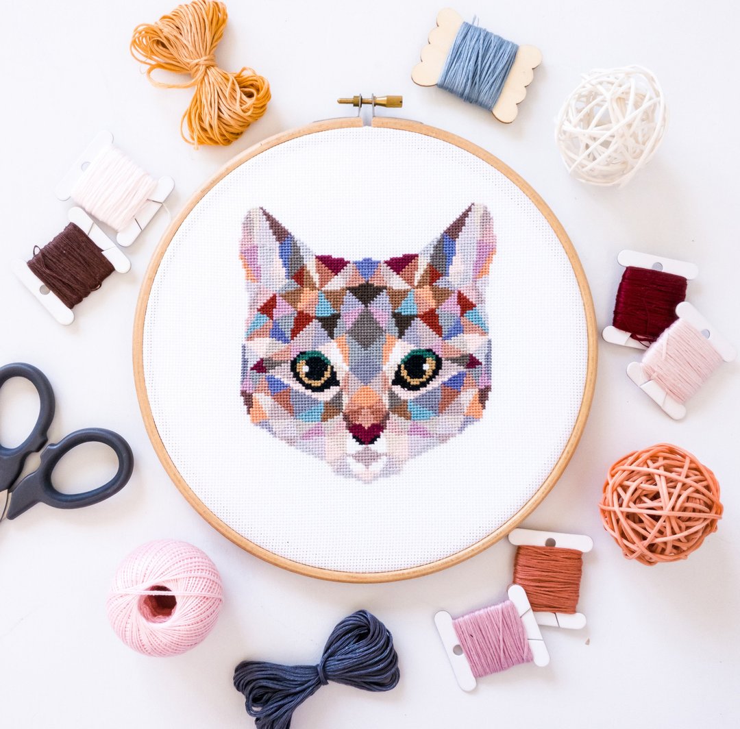 Cat Cross Stitch PDF Pattern 十字繡 - 编织/刺绣/羊毛毡/裁缝 - 其他材质 